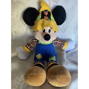 Mickey Mouse 2017 Farmer Plush Stuffed Animal Store Scarecrow Fall